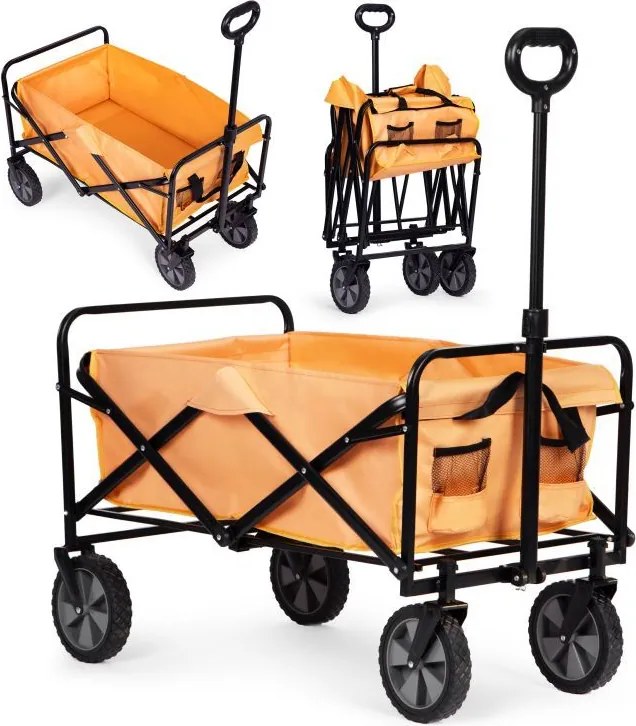 Сгъваема транспортна количка 100 кг – градинска и плажна количка на колела