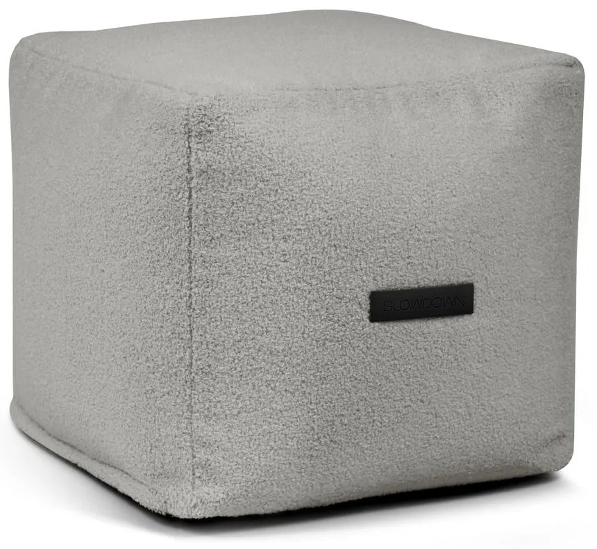 Светлосив пуф от букле Up! MooG – SLOWDOWN