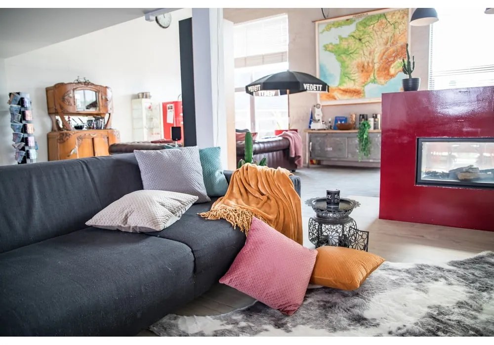 Розово микро плюшено одеяло , 130 x 170 cm - Tiseco Home Studio