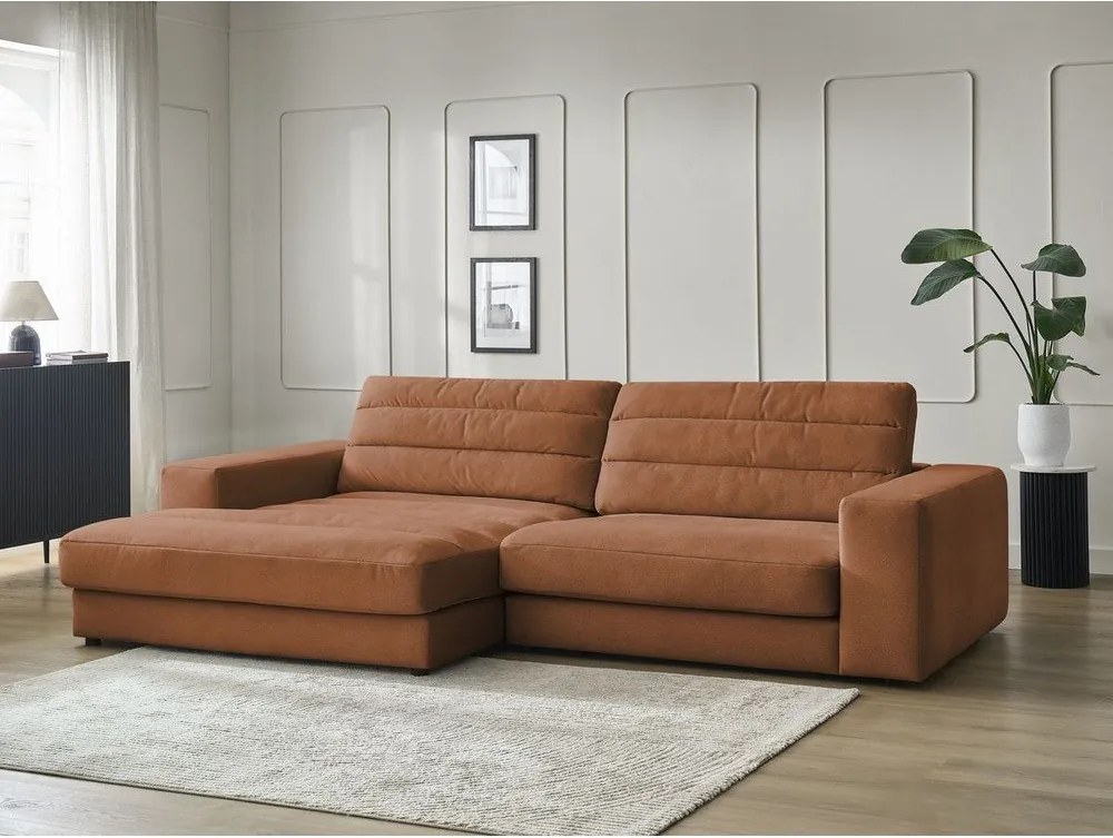Оранжев кадифен ъглов диван (ляв ъгъл) Sierra – Bobochic Paris