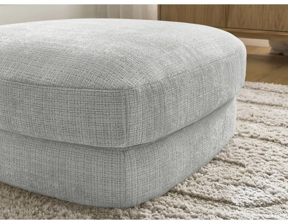 Светлосива шенилова табуретка Leonore – Bobochic Paris