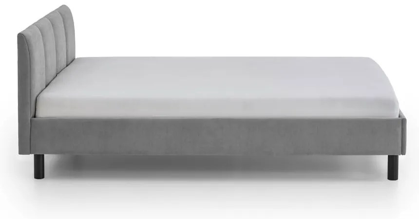 Сиво двойно легло 140x200 cm тапицирано без ламелно дъно Joker – Meise Möbel
