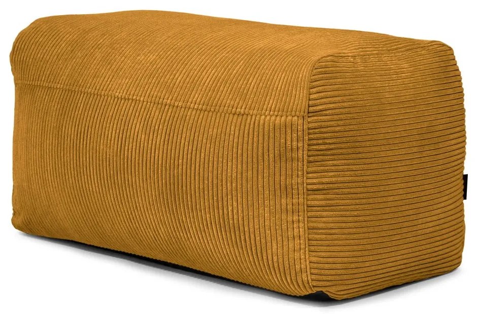 Пуф от рипсено кадифе в цвят горчица Plus 100 Lounge – SLOWDOWN