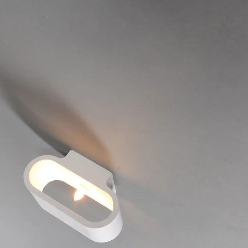 Модерна стенна лампа бяла плоска - Gipsy Arles