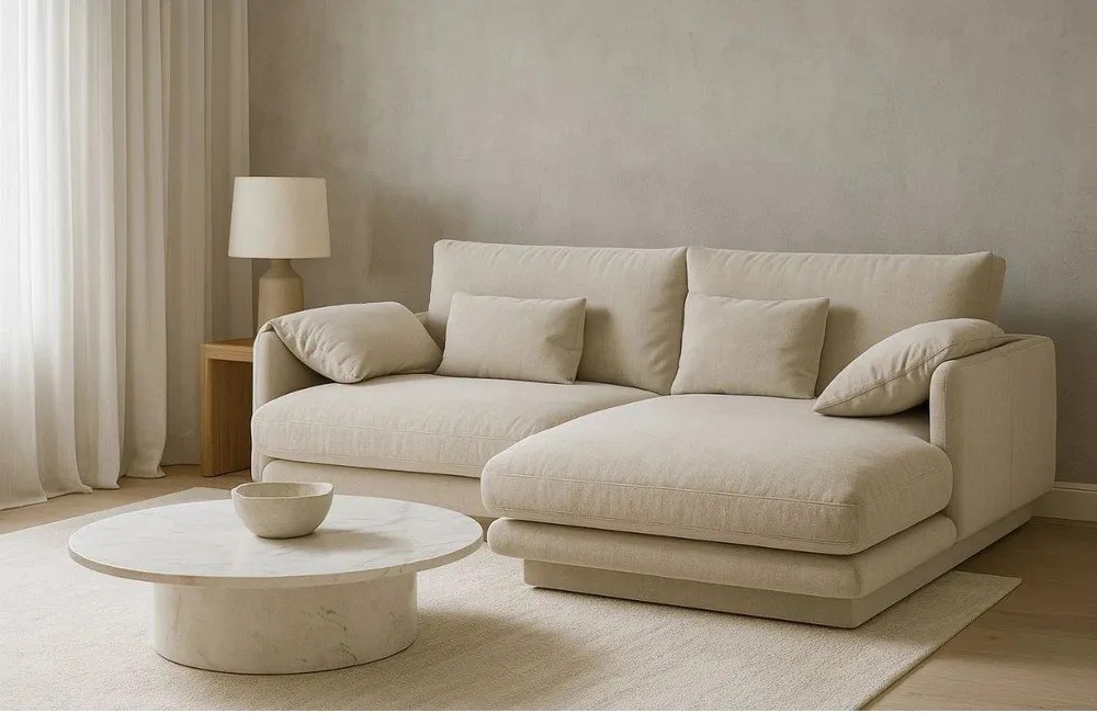 Бежов ъглов диван (десен ъгъл) Torino – Micadoni Home