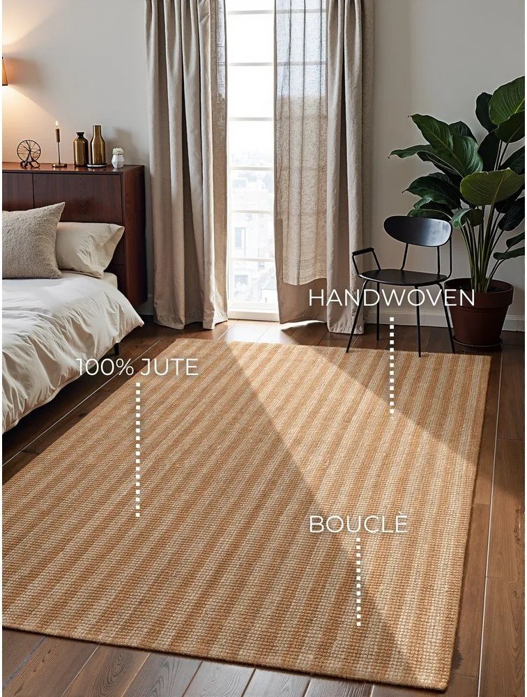 Бежов ръчно изработен ютен килим 160x230 cm Harvest Amber – Elle Decoration