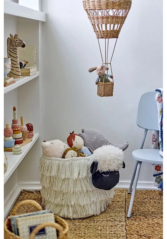 Бяла текстилна детска кошница за играчки 40x25x30 cm Dolly – Bloomingville Mini