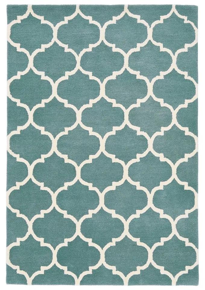 Син ръчно изработен вълнен килим 200x290 cm Albany – Asiatic Carpets