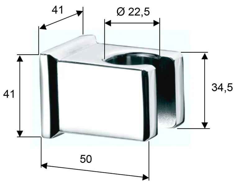 Матово черно месингов държач за душ слушалка – Sapho