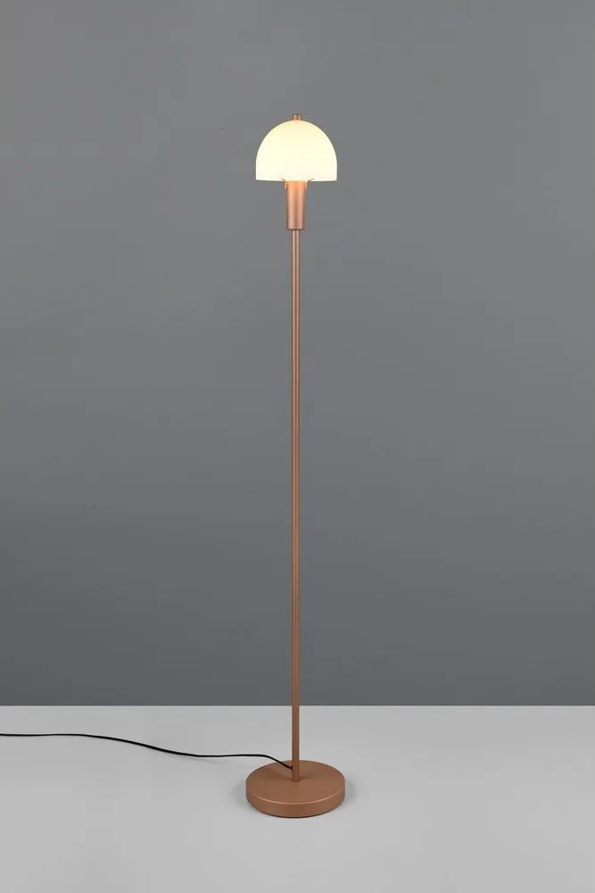 Подова лампа бронзова със стъклен абажур (височина 120 cm) Glenn – Reality