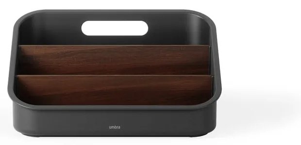 Черен органайзер за козметика за баня от рециклирана пластмаса Bellwood – Umbra