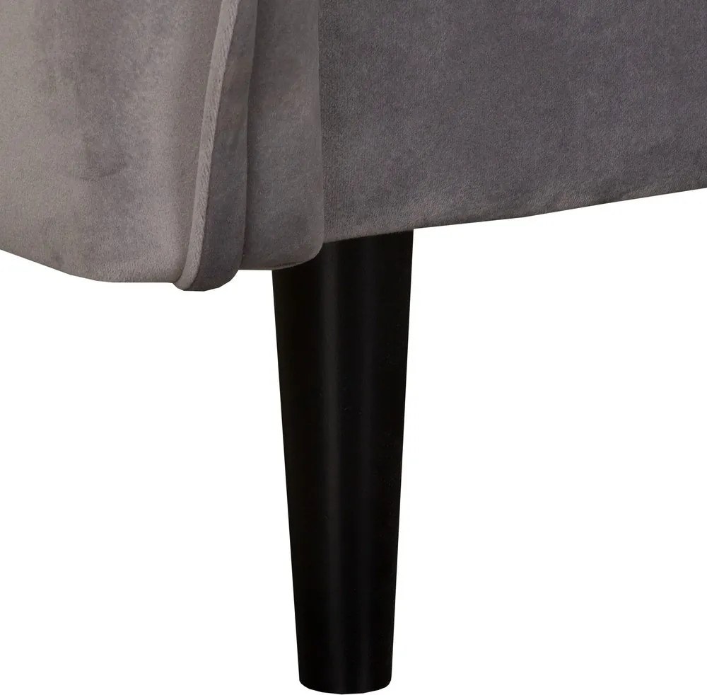 Сив кадифен диван 138 cm Juli – Ropez