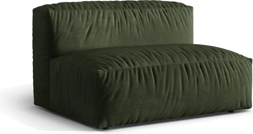 Зелен кадифен модул за диван (среден модул) Martina – Micadoni