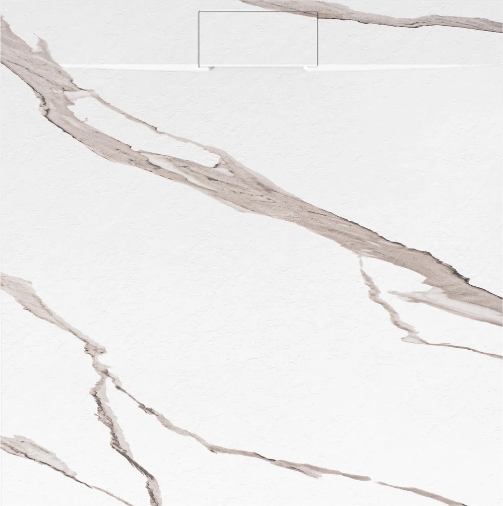 Корито за душ кабина Bazalt CARRARA WHITE 90x90