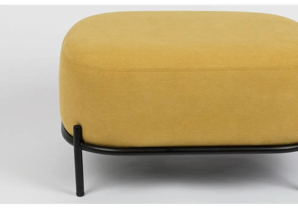 Жълта табуретка за крака Polly - White Label