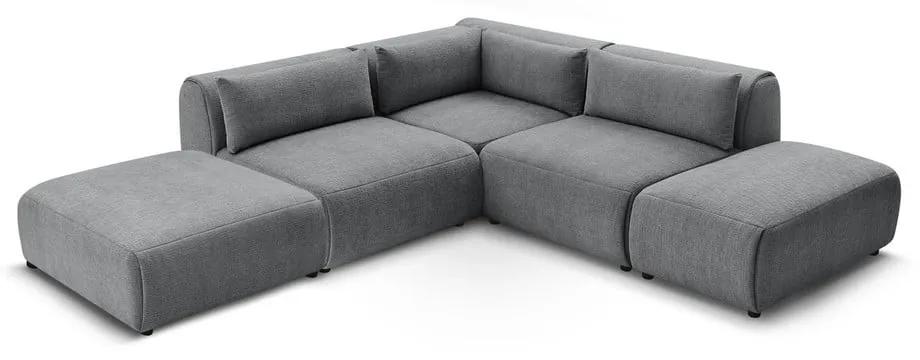Сив ъглов диван (променлив) Jeanne - Bobochic Paris