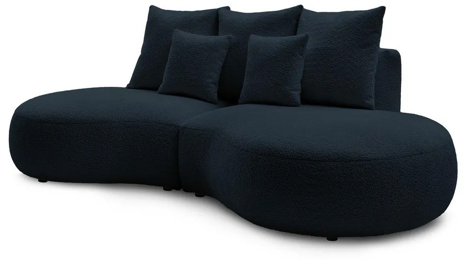 Тъмносин диван от плат букле 260 cm Saint-Germain - Bobochic Paris