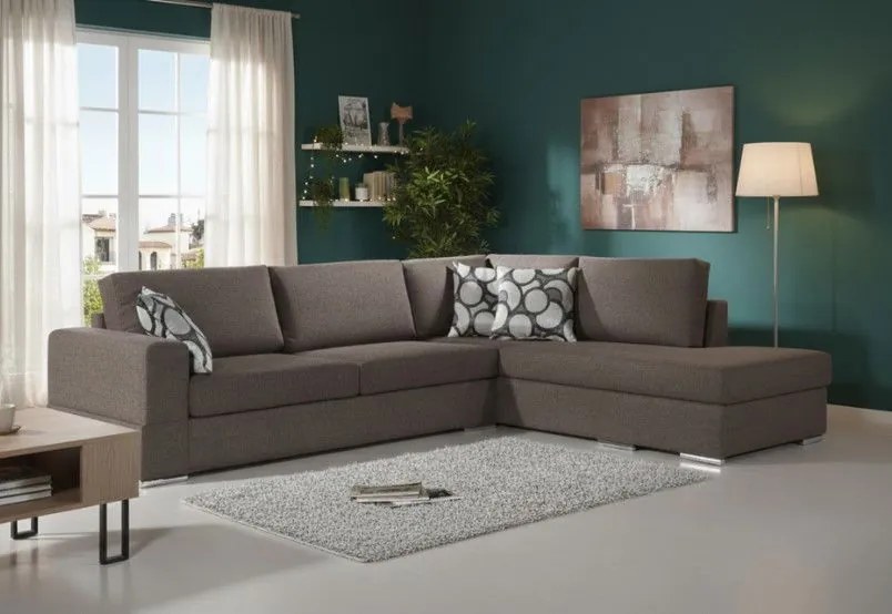 Ъгъл диван Must-Left-275φ 210β cm.-Ash