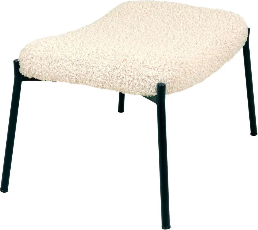 Кремава табуретка от изкуствен косъм Glasgow – House Nordic