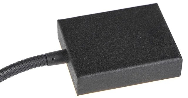 Модерна подова лампа черна с LED и димер с лампа за четене - Jazzy