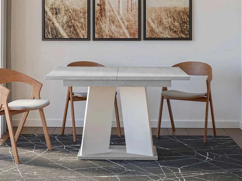 Маса Mufo разтегателен -Сив-Бял