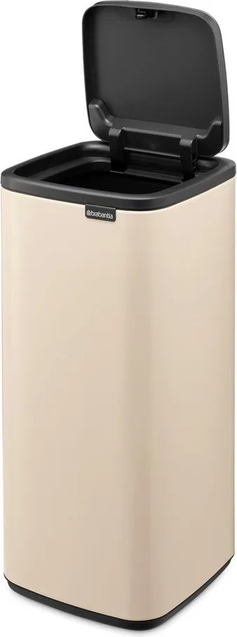 Бежово стоманено кошче за боклук отваряне с докосване 30 l Bo Touch – Brabantia