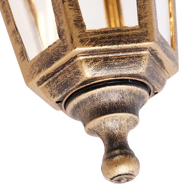 Антична външна стенна лампа златиста IP44 - New Haven