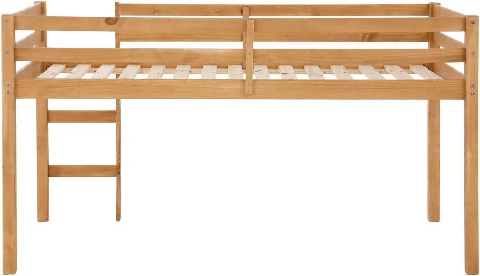 Детско повдигнато легло от масивен бор в естествен цвят 90x200 cm Alpi – Støraa