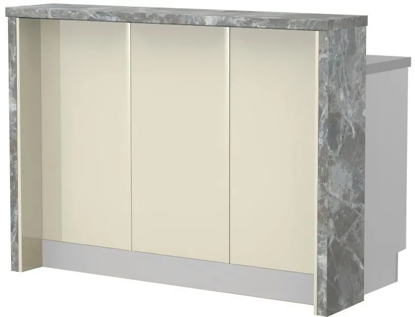 Островна кухненска пейка Modena-Length: 135 cm.-Beige-Siena Marble