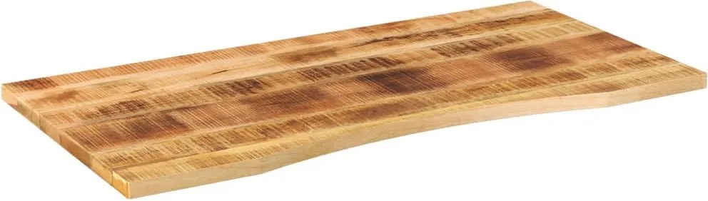 370188 vidaXL Плот за бюро с извивка 120x60x2,5 см грубо мангово дърво масив