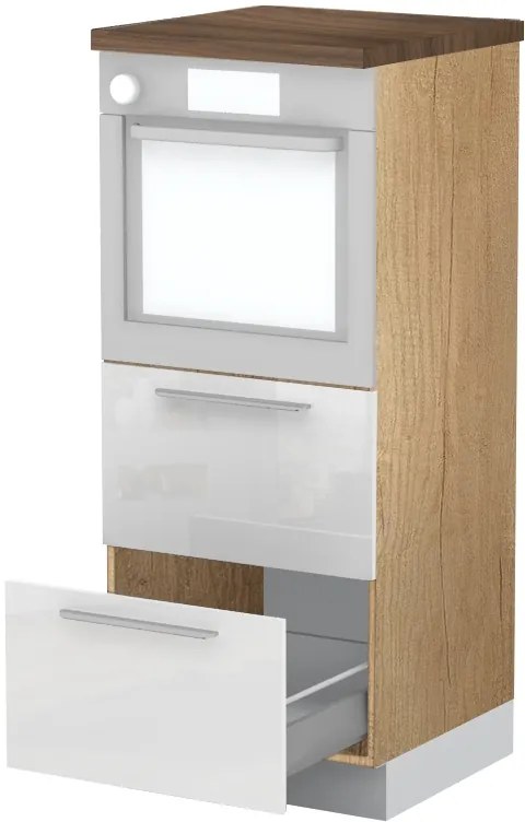 Висок подов шкаф за фурна Raval K14-60-2MB-Oak - White glossy