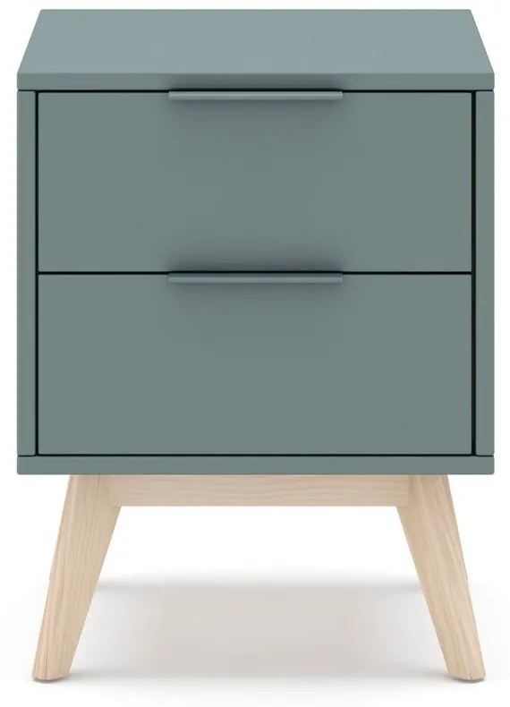 Нощно шкафче сиво-зелено Pisco – Marckeric