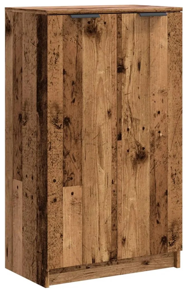 856993 vidaXL Шкаф за обувки старо дърво 59x35x100,5 см инженерна дървесина