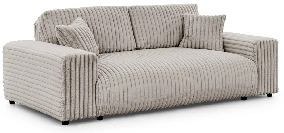 Светлосив диван от рипсено кадифе 213 cm Justin – Ropez