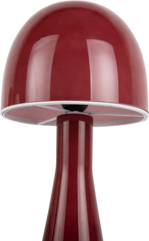 Червена настолна лампа със стъклен абажур (височина 45 cm) Bombin – Leitmotiv