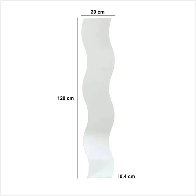 Огледало за баня 5five Dolly, Вълнообразно, 20x120 cm