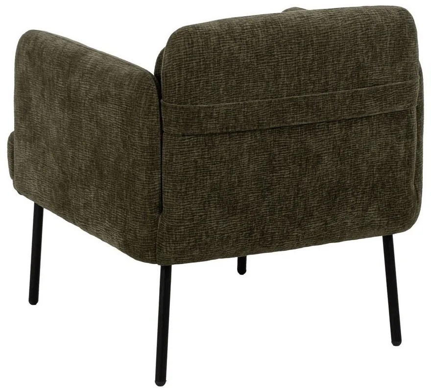 Зелено шенилово кресло Bind – Ixia