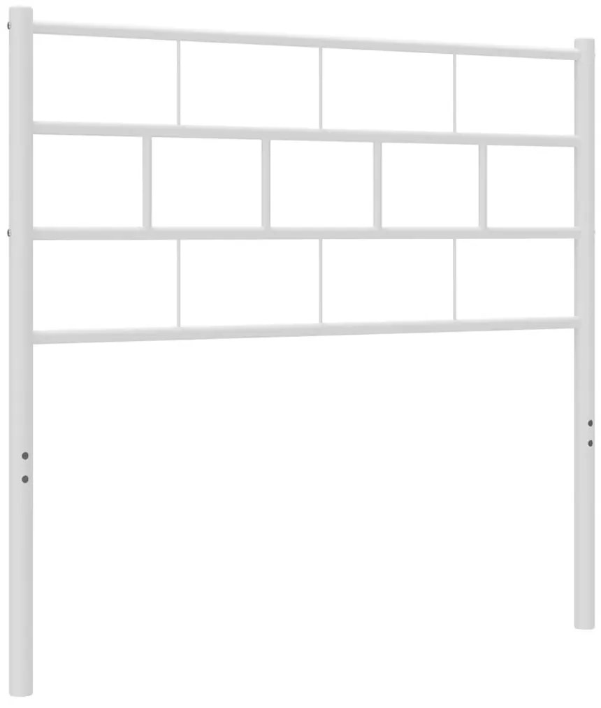 355734 vidaXL Метална табла за глава, бяла, 75 см