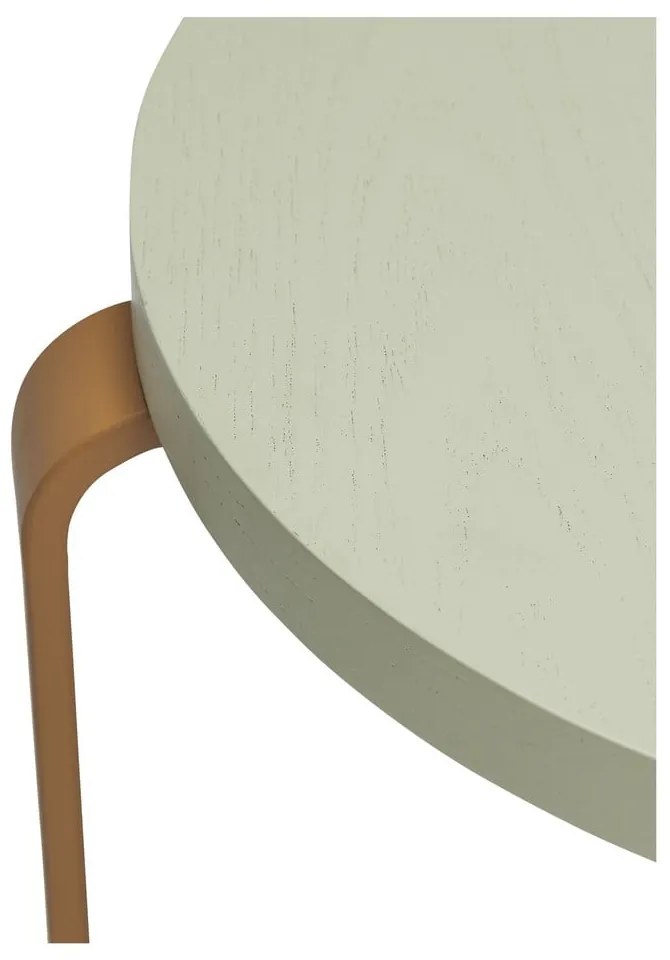 Оранжево-зелена табуретка от ясенова дървесина Smile - Hübsch