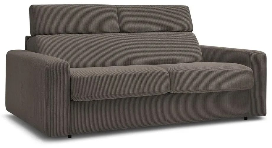 Сивo-кафяв разтегателен диван от рипсено кадифе 195 cm Monaco – Bobochic Paris