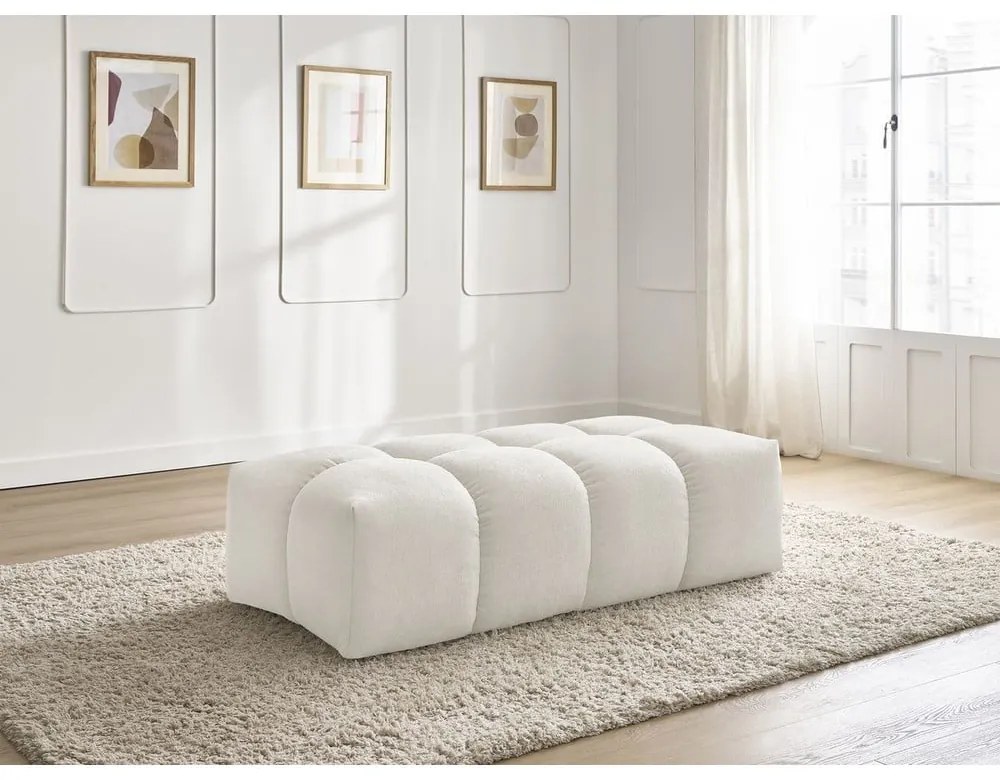 Бяла шенилова табуретка Everest – Bobochic Paris