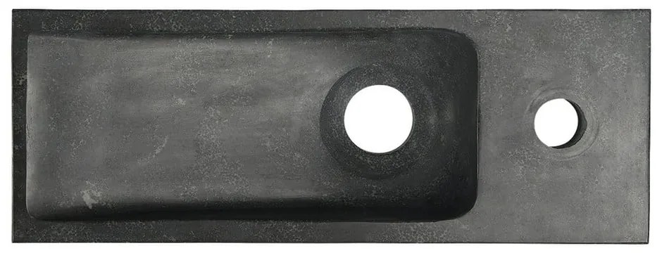 Черен каменен малък умивалник 38x14 cm Blok – Sapho