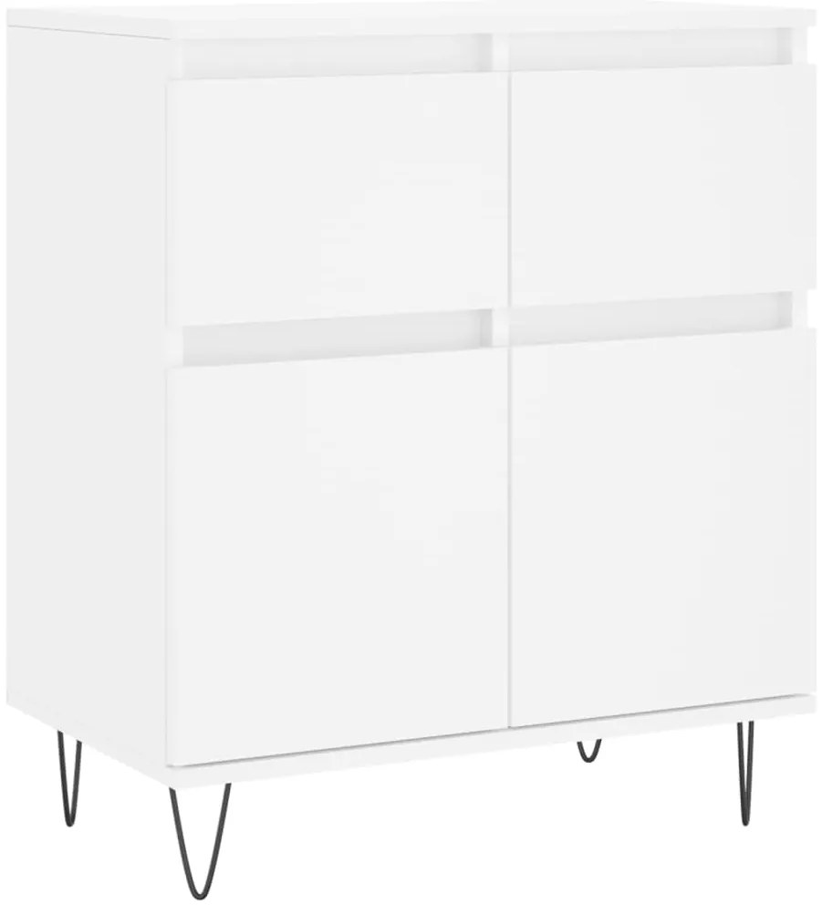 831116 vidaXL Сайдборд, бял, 60x35x70 см, инженерно дърво