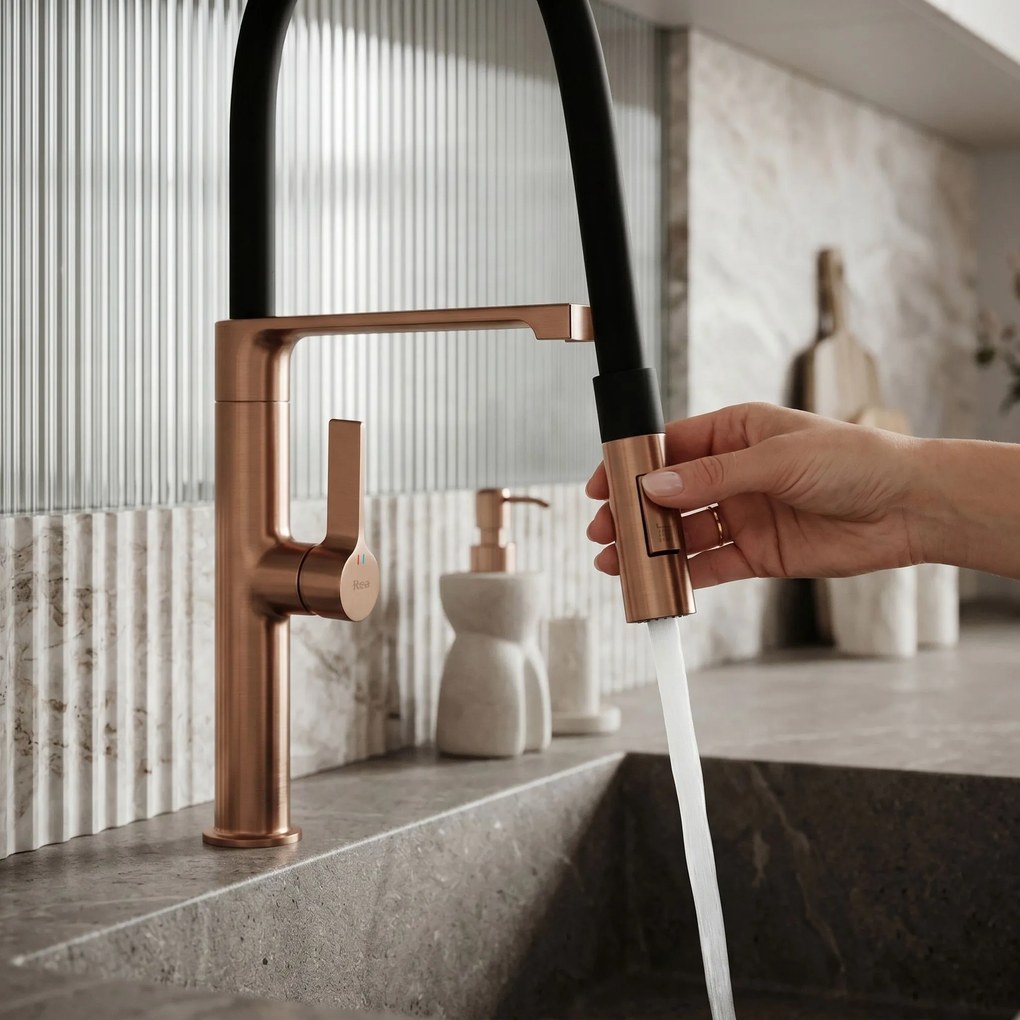 Смесител за кухня REA Lago Brush Copper