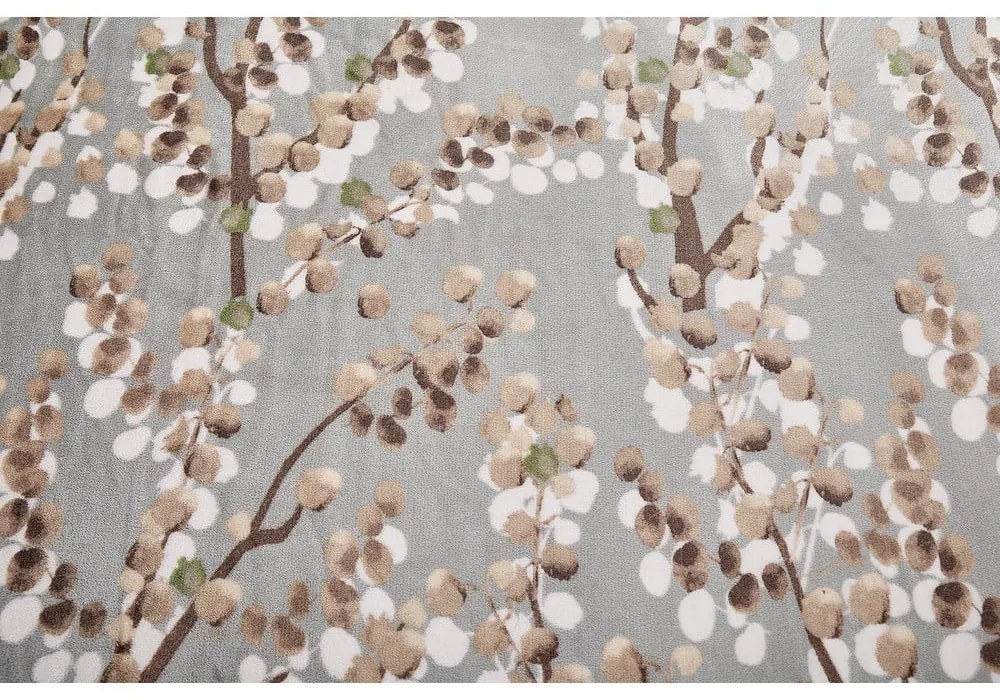 Сиво единично спално бельо от микроплюш 140x200 cm Branches – My House