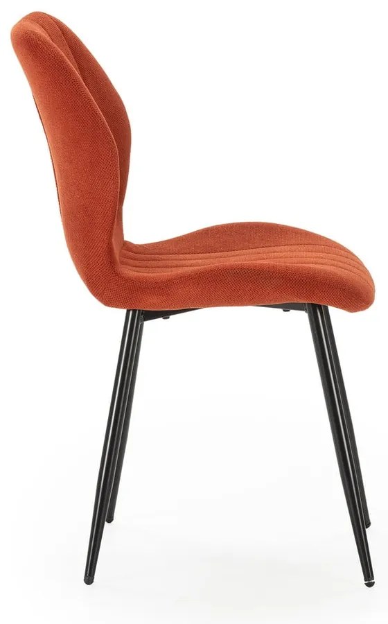 Трапезни столове в комплект от 4 бр. в тухлен цвят Milu – Marckeric