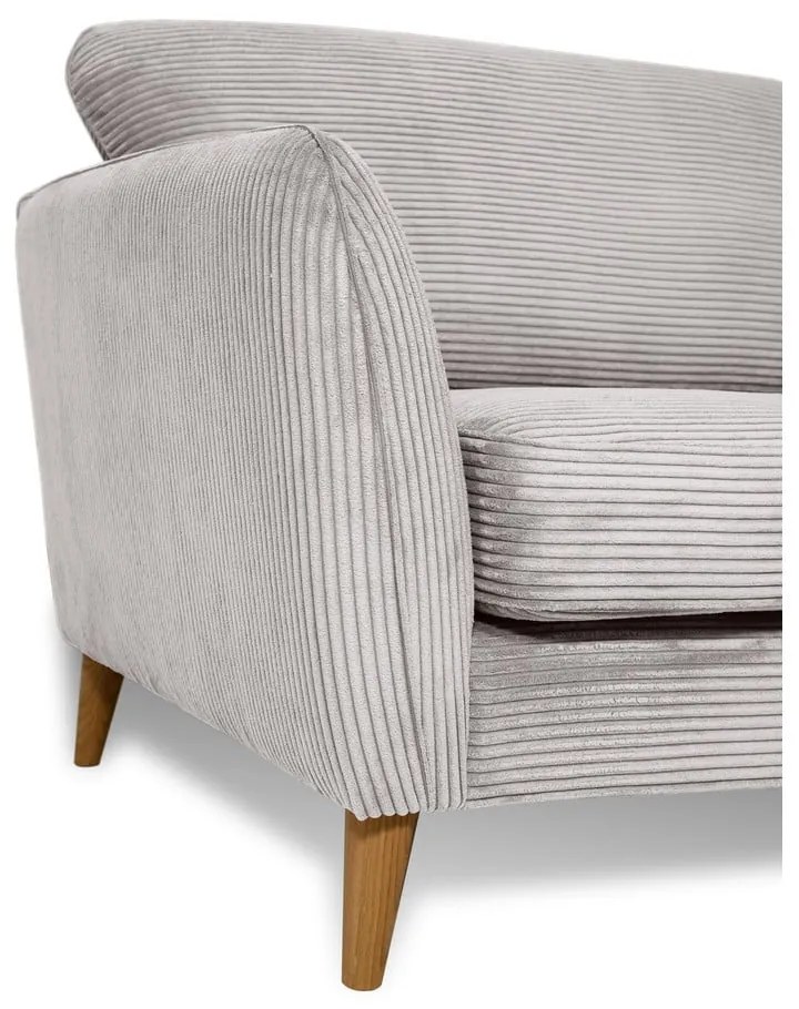 Светлосив диван от рипсено кадифе 170 cm Paris – Scandic