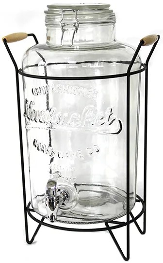 Стъклен диспенсър 8.5L с метална стойка (K9159-8.5)