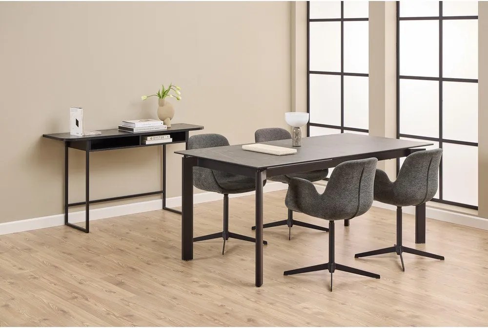 Черна конзолна маса от декор от ясен 40x140 cm Darlington – Actona