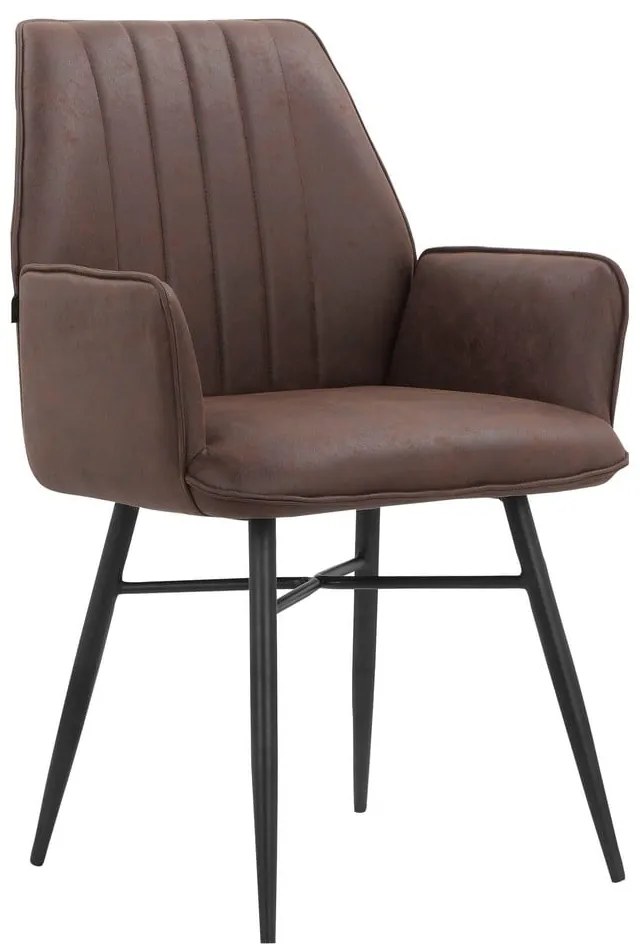 Кафяви тапицирани трапезни столове в комплект 2 бр. Anzo – Støraa